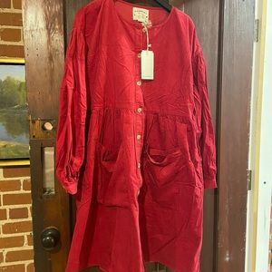 Tuckernuck Meadows dress - size 6. Never been worn with tags. Red corduroy dress